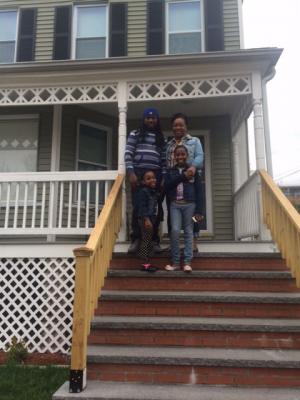 Philly, Derick, Dianna and Chloe at their home on Longfellow Street.